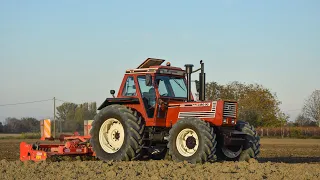 Fiatagri 180-90 Turbo DT e erpice Maschio Falco 4,6 m. [FHD]