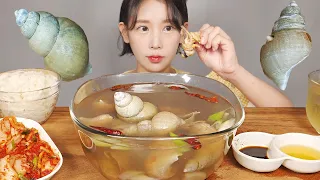 추워지니 뜨끈뜨끈🔥 통골뱅이탕 먹방 Sea Snail (Whelk) Soup  [eating show]mukbang korean food