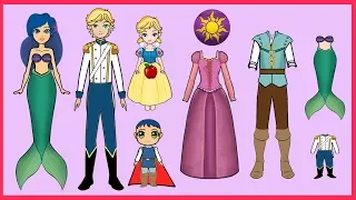 FAMILY DRESS UP LADYBUG & CAT NOIR PAPER DOLLS COSTUMES LIKE DISNEY PRINCESS