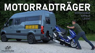 NEU! BESTER MOTORRADTRÄGER? Multimobil Heckträgersystem | schwenkbar, kippbar, leicht | KASTENWAGEN