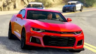 GTA V: FUGA DE CAMARO, QUASE NÃO VOLTO PRA CASA - GTA V MODS - Tj