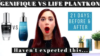 LANCOME GENIFIQUE VS BIOTHERM LIFE PLANKTON ELIXIR SERUMS | REVIEW & 3 WEEKS BEFORE & AFTER 😱😱