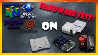 N64, Sega Saturn, PSP, and Dreamcast Test on the SNES Mini, Playstation Classic, Odroid XU4Q, and PC