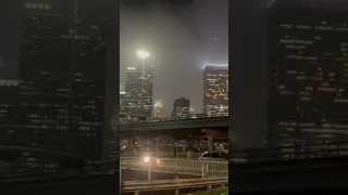 the fog over downtown houston was beautiful last night 🌃