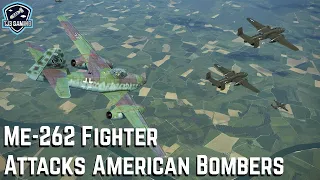 Me-262 Fighters Intercept American Bombers! Forced Bail Out! IL2 Sturmovik Historic Flight Simulator