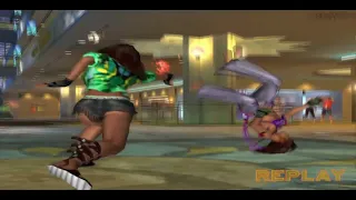 Tekken 4 Christie green use win VS Christie purple use loses, double ko, all stage in 2nd round