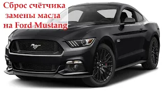 Сброс счётчика замены масла на  Ford Mustang GT 5.0 2017 года.