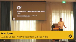 Don Syme, 'AI and Code: Two Projects from GitHub Next' | Data Science in F#