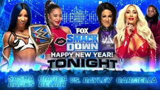 Sasha Banks & Bianca Belair vs Bayley & Carmella (Full Match Part 1/2)