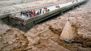 Many residential areas and vehicles are underwater due to the flood in Kastamonu, Turkey