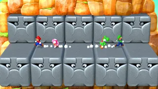 Mario Party 10  Minigames - Cliffiside Crisis - Mario vs Toadette vs Yoshi vs Luigi