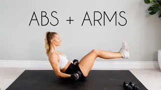 15 min INTENSE Toned Arms + Flat Abs Workout