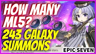 How Many Moonlight 5 Stars? 243 Galaxy Summons!🎲🎲Epic Seven