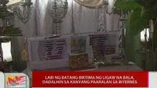 UB: Labi ng batang biktima ng ligaw na bala sa Caloocan, dadalhin sa kanyang paaralan sa Biyernes