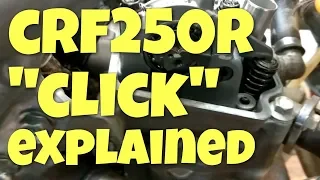 Honda CRF250R clicking noise explained