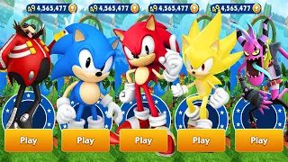 Sonic Dash - Red Sonic vs Super Sonic vs Classic Sonic vs All Bosses Zazz Eggman - Gameplay