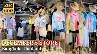 [BANGKOK] December's Store "Shopping Women's Clothes At Pratunam"| Thailand [4K HDR Walk]