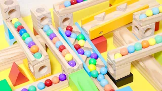 MarbleRun Building Block Imaginarium Miniature Museum Race ASMR #marblerun #rollercoaster #stisfying