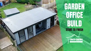 BUILDING a garden office in 4 MINUTES!