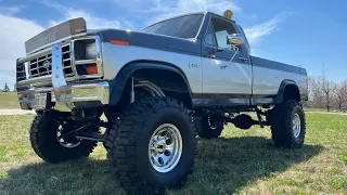 My 1985 Ford F250 Bullnose. Leaving a Local car show