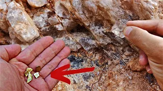 MAN FINDS GOLD AND PRECIOUS STONES IN PEGMATITE IN BARRANCO