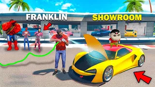 Franklin & Shinchan😂 Build A Luxrious Car Show Room With Avengers in GTA 5 in Telugu #gta5