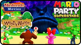 Mario Party Superstars - Woody Woods (4 players, DK vs Yoshi vs Birdo vs Luigi)