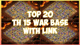 New Best TH 15 WAR BASE Link 2023 (Top 20) in Clash Of Clans - TOWN HALL 15 BASE