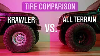 Proline Krawler vs Axial RTR tires. Axial Gladiator Tire Test