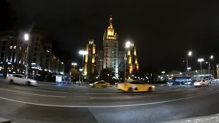Московские улицы ночью. Районы Пресненский и Арбат. Октябрь 2022