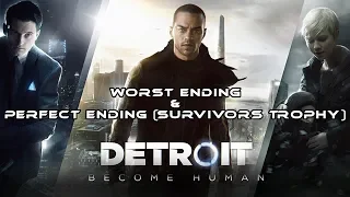 Detroit Become Human I Worst Ending & Perfect Ending (Survivors Trophy)  I PS4 Pro