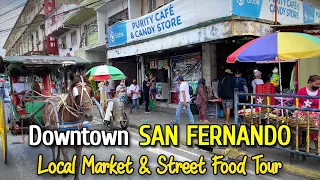 Walking Around DOWNTOWN SAN FERNANDO | FILIPINO STREET FOOD & MARKET TOUR | Pampanga Philippines