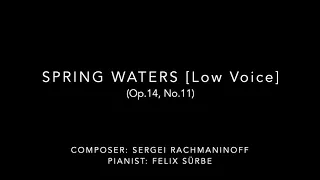 Spring Waters (Low Voice)- Sergei Rachmaninoff: Op.14, No.11 (Piano Accompaniment)