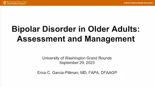 Bipolar Disorder in Older Adults: Assessment and Management