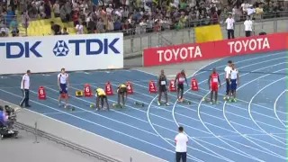 Usain Bolt is disqualified in the Men's 100m Final