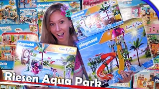 Mega Playmobil Aqua Park mit Rutschen und ganz viel Wasser 🌊 70609, 70610, 70611 🎥 Unboxing deutsch