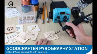 Goodcrafter Pyrography Pen Wood Burning Kit Station