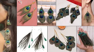 Pretty Girl! 13 DiY Peacock Feather Earrings #BestOutofWaste #LatestFashion