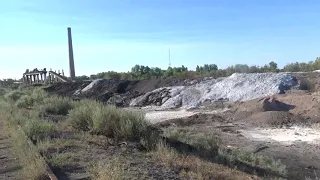 Industrial ruins, Priozersk, lake Balkhash, Kazakhstan (video 04)