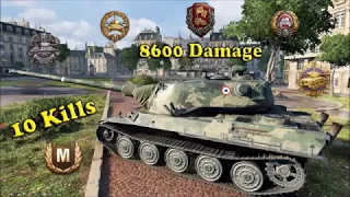 World of Tanks - Amx M4 Mle 51 - 1vs4 - 10 Kills - 8600 Damage - French Heavy Super Tank??
