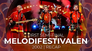 Melodifestivalen 2002 (Sweden) | First Semi-Final | RECAP