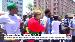#OccupyJulorbiHouse Protest: Scuffle erupts as demonstrators demand release of arrested protesters