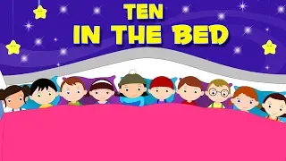 zehn im bett | Kinderlieder | Baby Gedichte | Ten In The Bed | Numbers 1 To 10 | Nursery Rhymes