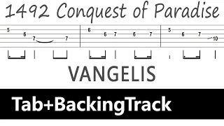 Vangelis - 1492 Conquest of Paradise / Guitar Tab+BackingTrack