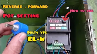 Delta vfd - EL-W programming and wiring ,Delta drive