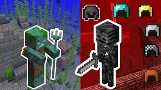 Drowned With Trident Vs. All Wither Skeleton Wielding Weapons