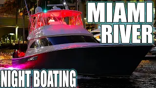 Night Boating…A Whole New Ballgame at MIAMI RIVER | DRONEVIEWHD [ YACHTS & BOATS ] #6