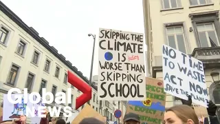 Thousands of students in Belgium cut class to protest climate change