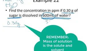 How to calculate concentration in PPM