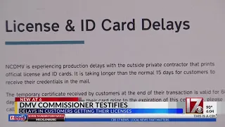 NC DMV Commissioner testifies about ongoing delays, wait times